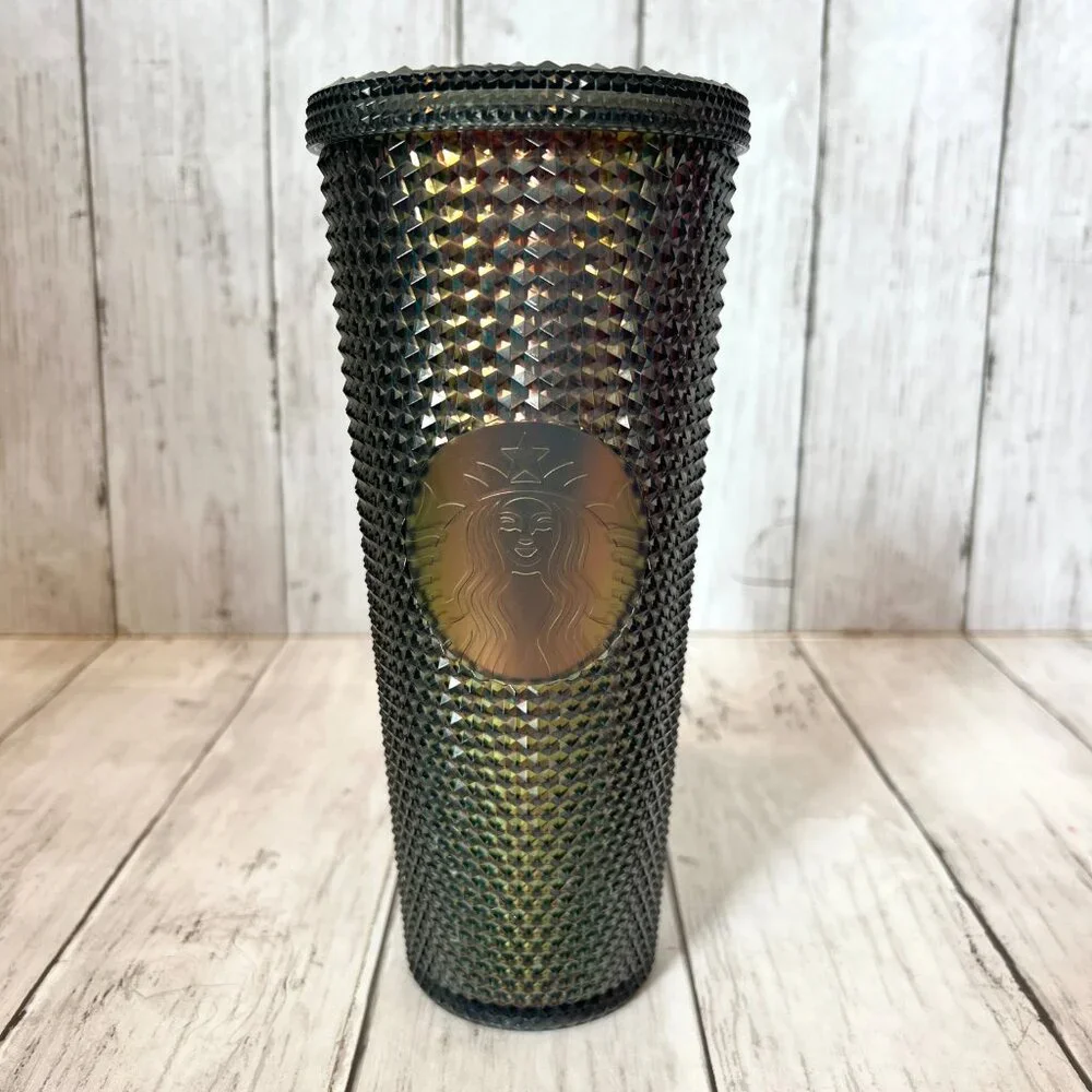 Starbucks Unicorn Studded Black & Gold Holo 24oz Double Wall BPA Free Tumbler